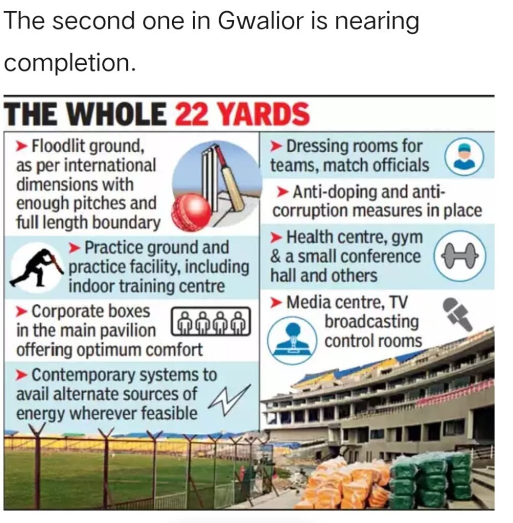 CRICKET STADIUM IN GWALIOR 