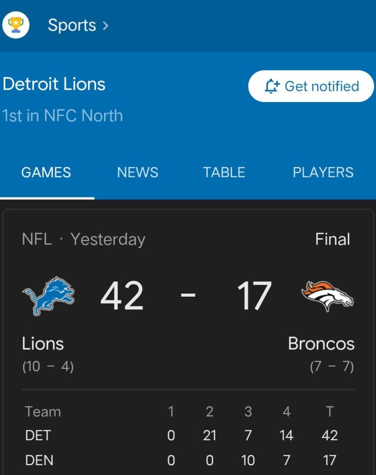 NFL LIONS VS BRONCOS CINCINNATI GREAT SPOT